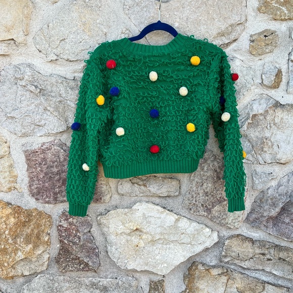 Mighty Fine Sweaters Fun Christmas Tree Sweater With Little Pom Pom